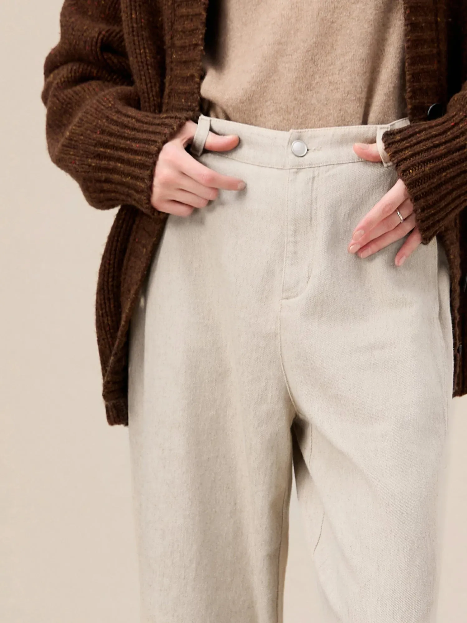 Amoretu Women's Cotton & Linen Straight Pants