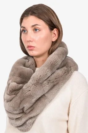 Armani Taupe Fur Cowl Scarf