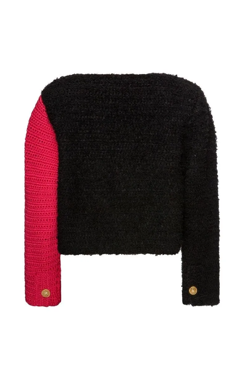 BRIJY PINK COLOR BLOCK JACKET