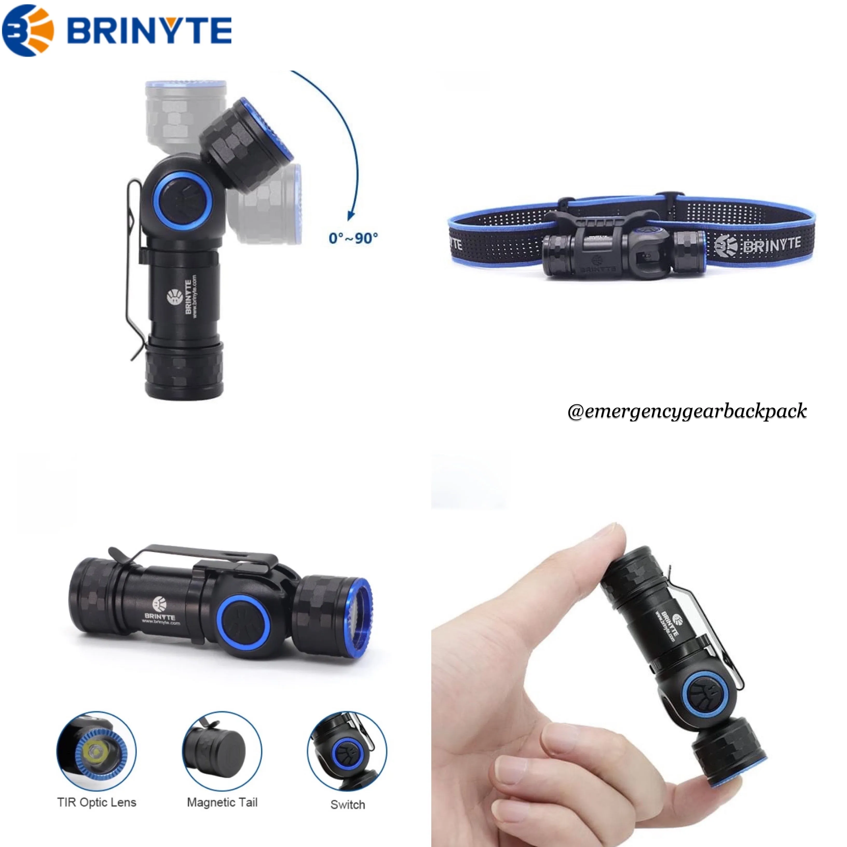 Brinyte HL16 Noctua Headlamp 520LMS 140M