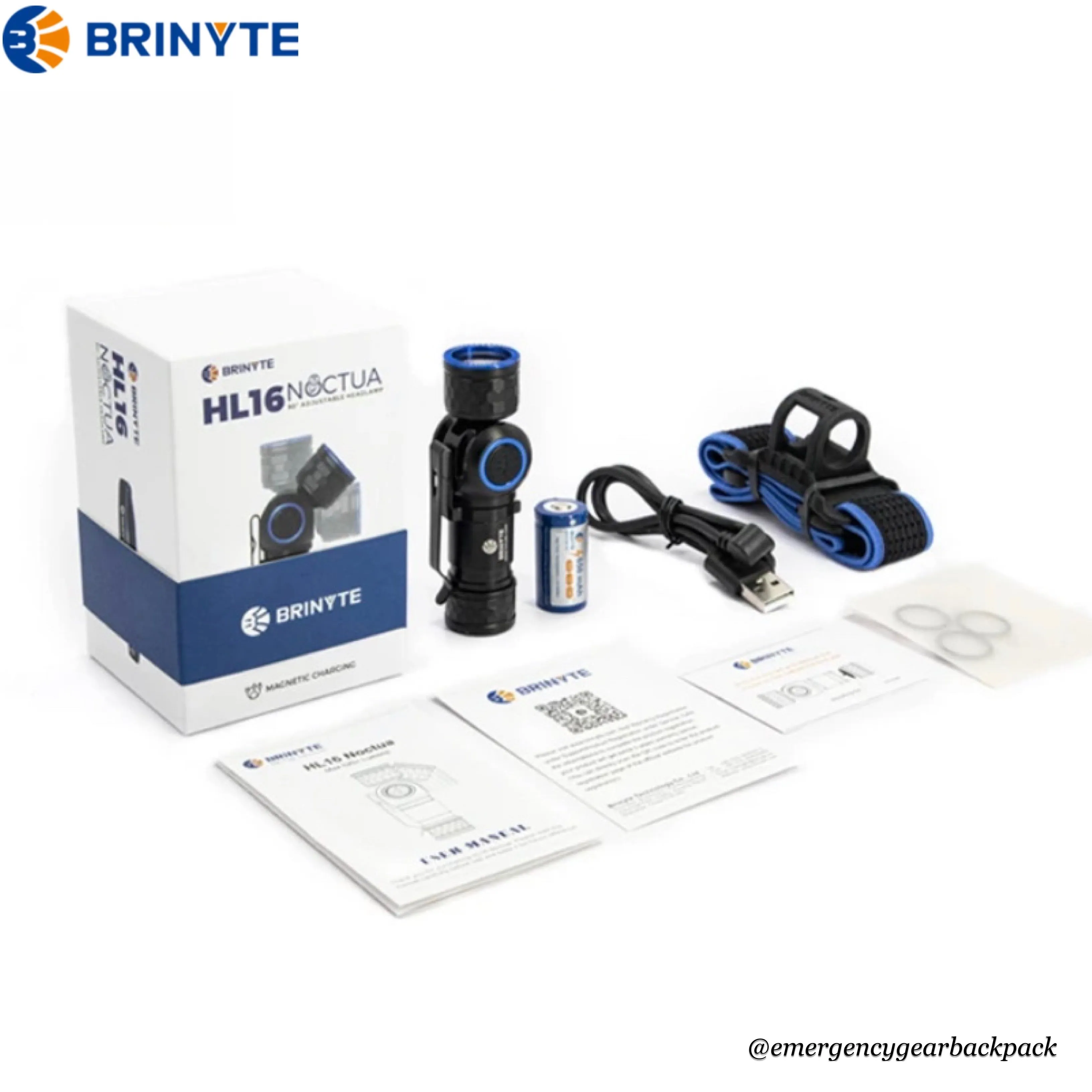 Brinyte HL16 Noctua Headlamp 520LMS 140M