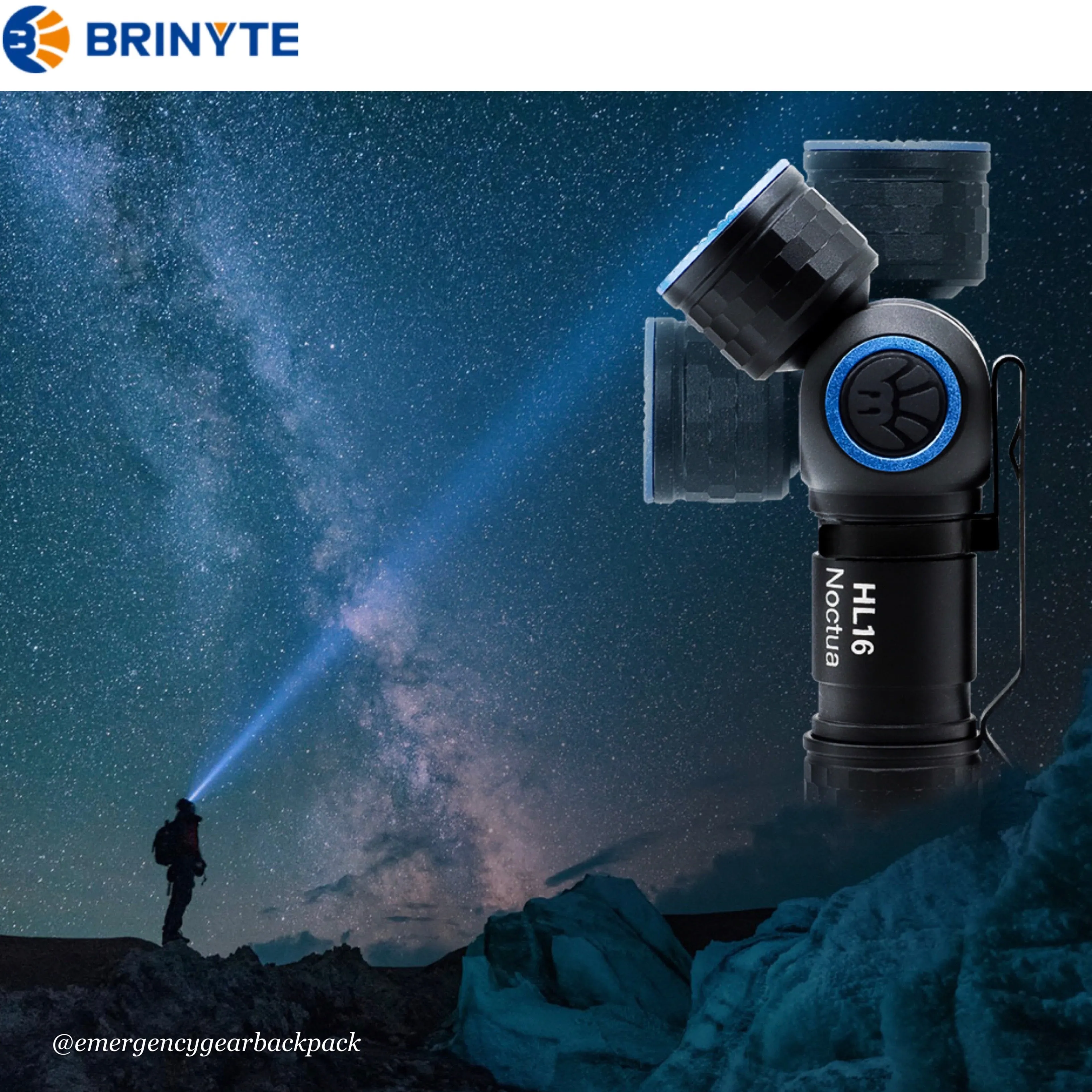 Brinyte HL16 Noctua Headlamp 520LMS 140M
