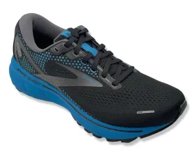 Brooks Ghost 14 Wide 2E Running Sneakers In Black & Blue For Men's