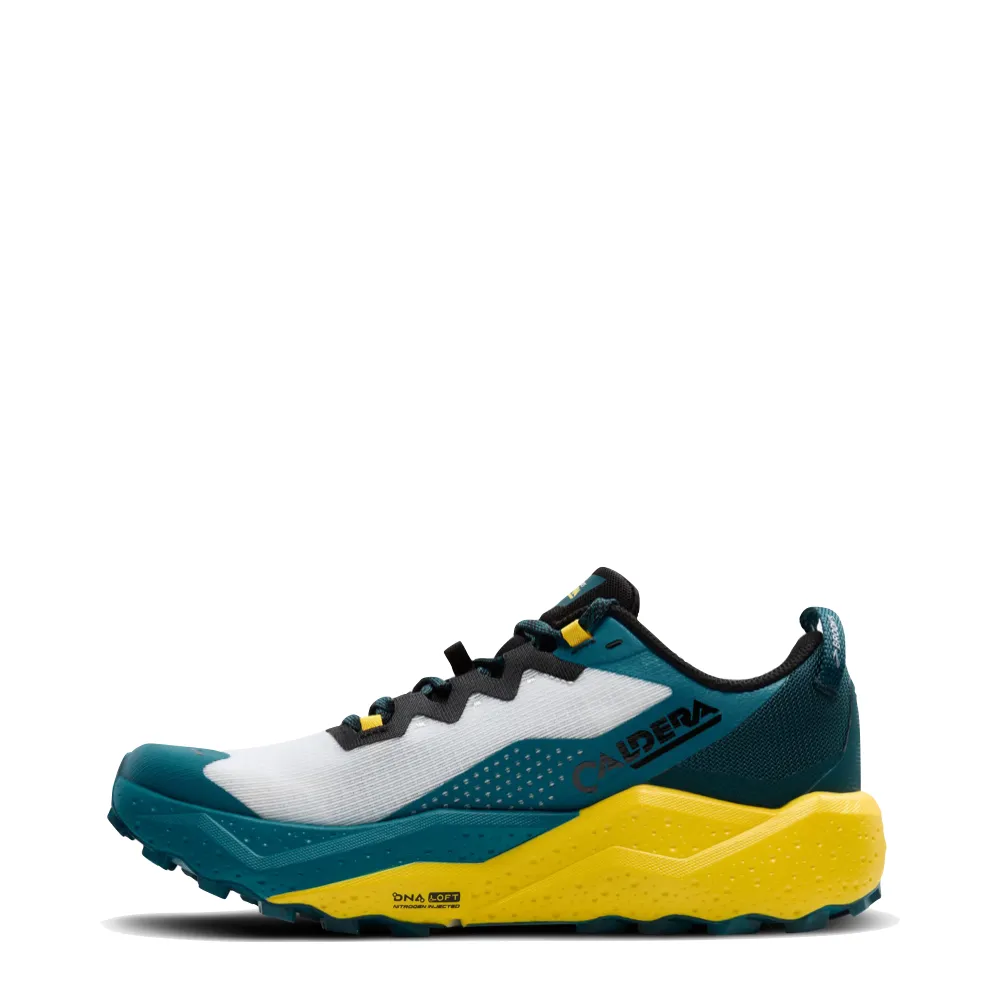 Brooks Men's Caldera 8 Sneakers in Bit of Blue/Quince/Celestial