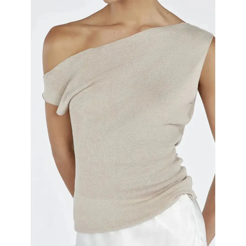 Casual Chic Women's Off Shoulder Slim Top