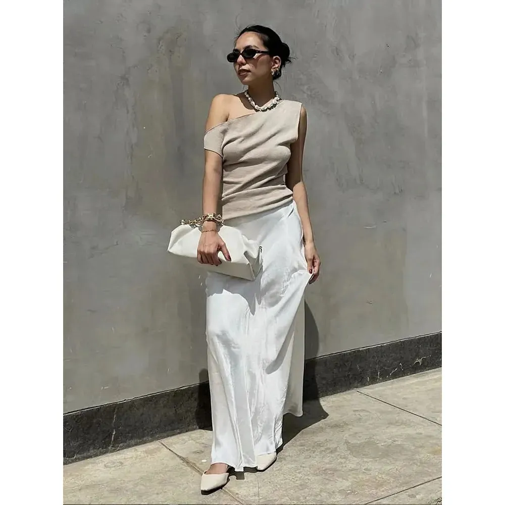 Casual Chic Women's Off Shoulder Slim Top