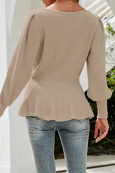 Casual Elegant Solid Patchwork O Neck Tops Sweater