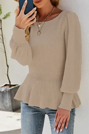 Casual Elegant Solid Patchwork O Neck Tops Sweater