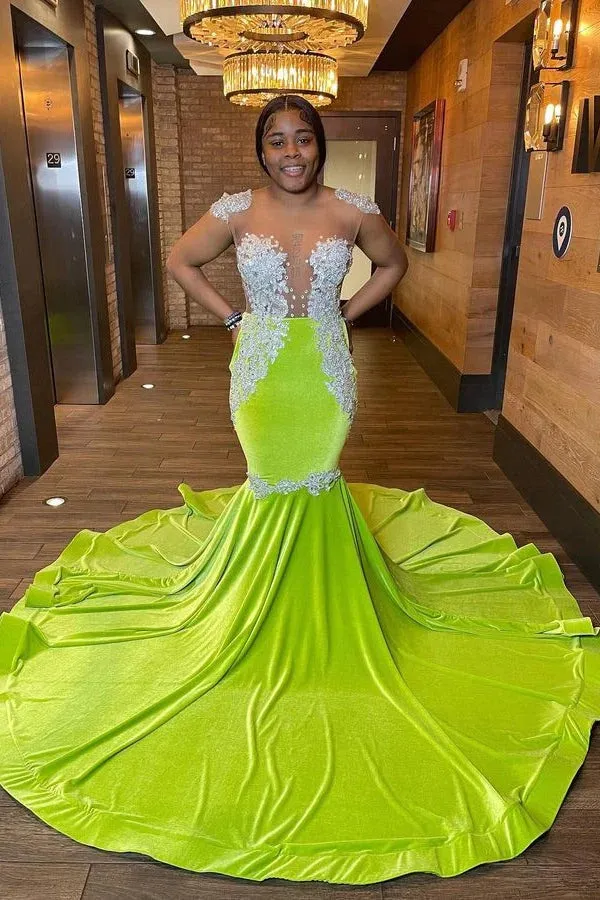 Chic Long Mermaid Sleeveless Backless Formal Prom Dress With Beading