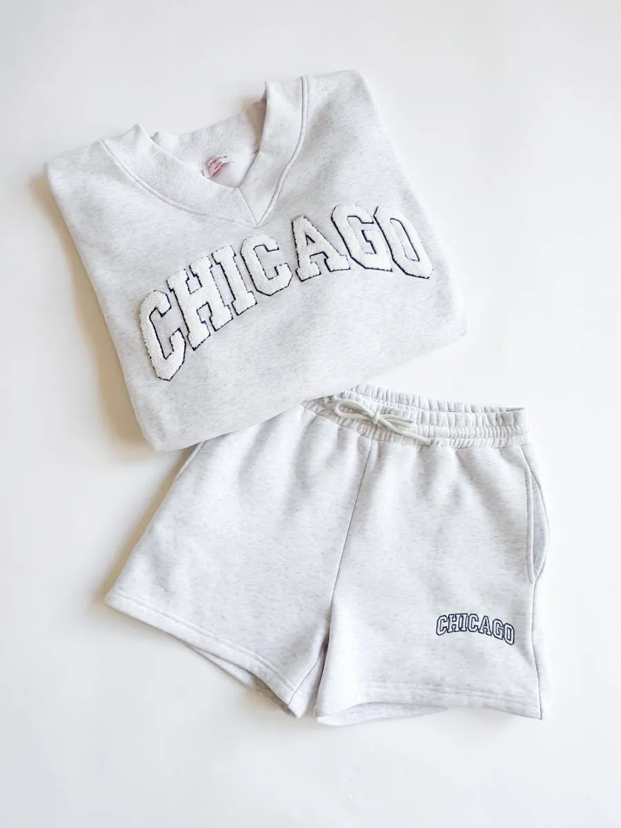 Chicago Sweatshort - Heather Grey