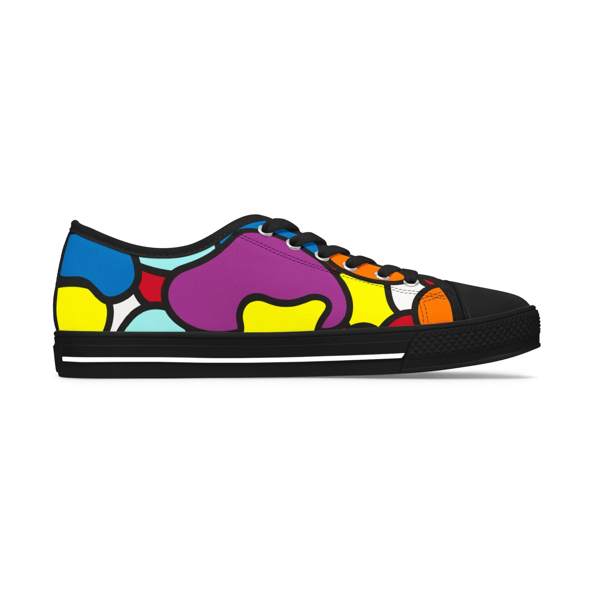 COLOR! – Stylische Damen Low Top Sneaker im eleganten Schwarz-Weiß-Design