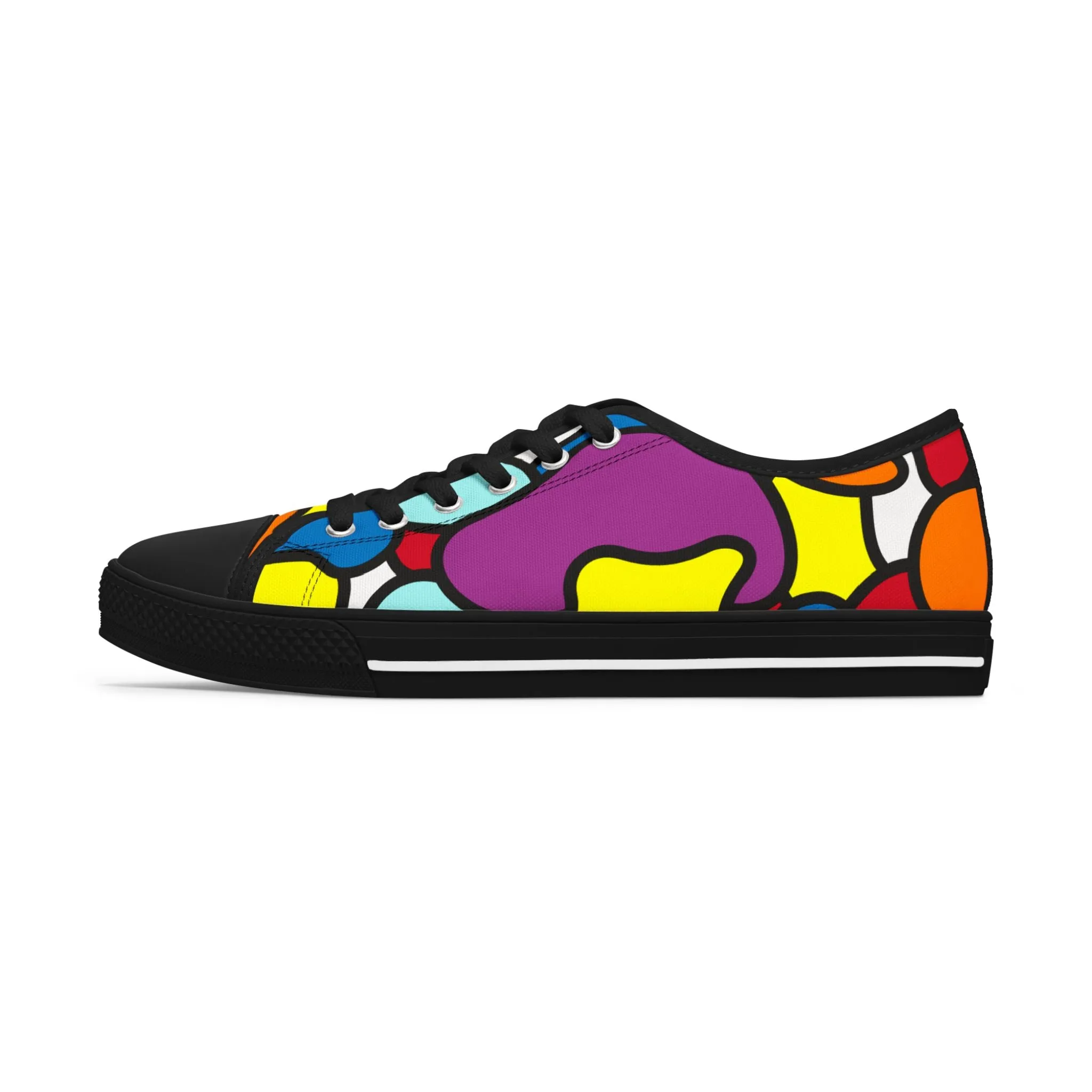 COLOR! – Stylische Damen Low Top Sneaker im eleganten Schwarz-Weiß-Design