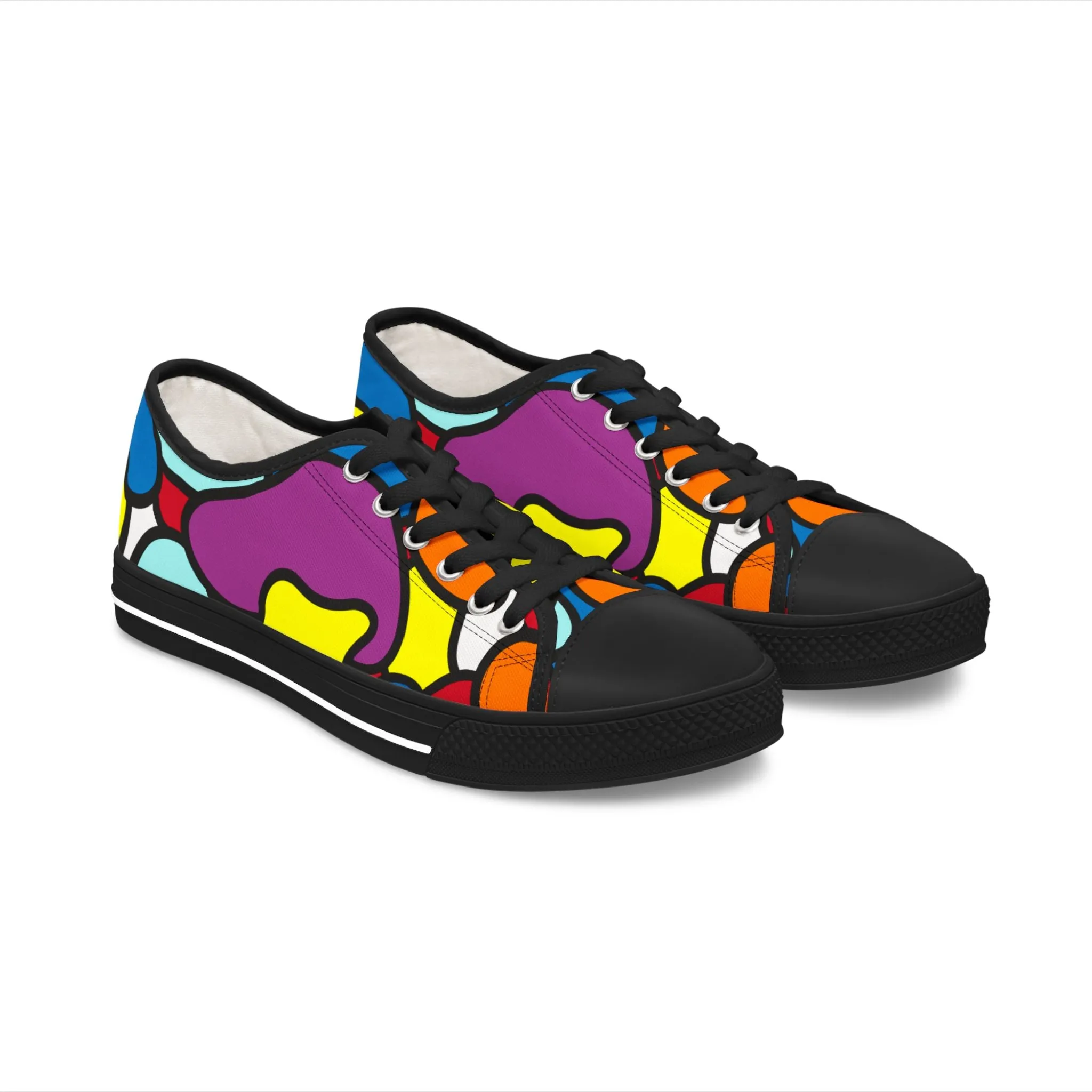 COLOR! – Stylische Damen Low Top Sneaker im eleganten Schwarz-Weiß-Design