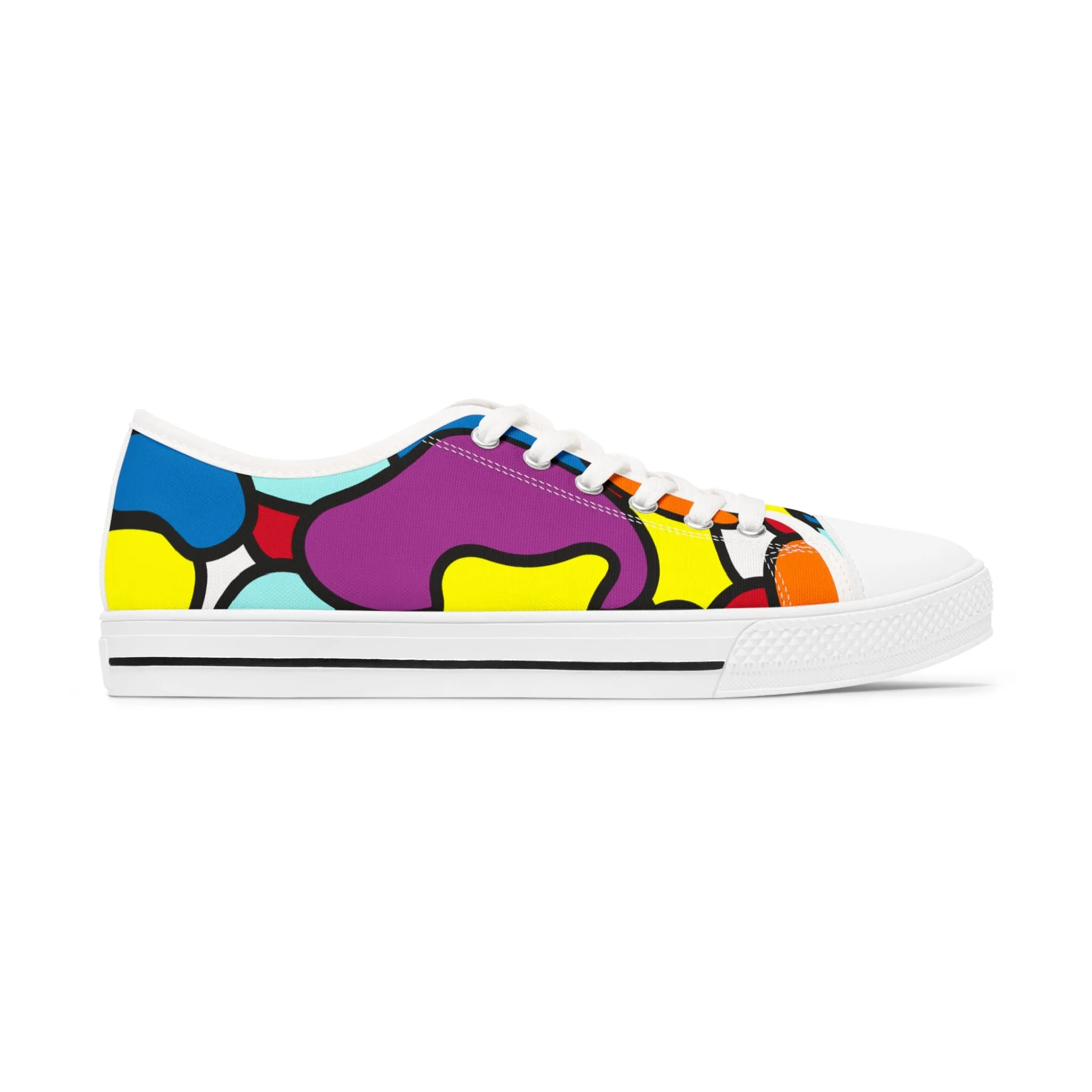 COLOR! – Stylische Damen Low Top Sneaker im eleganten Schwarz-Weiß-Design
