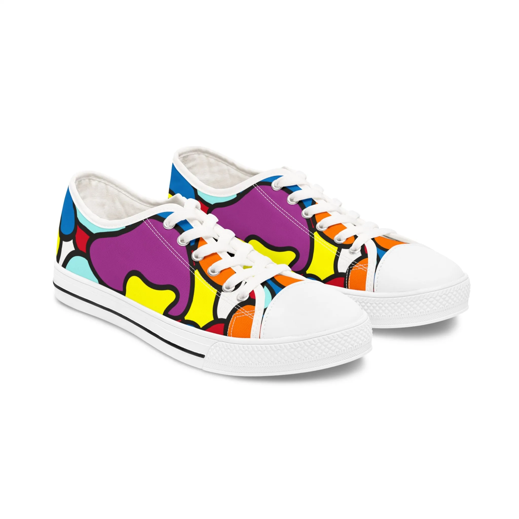 COLOR! – Stylische Damen Low Top Sneaker im eleganten Schwarz-Weiß-Design