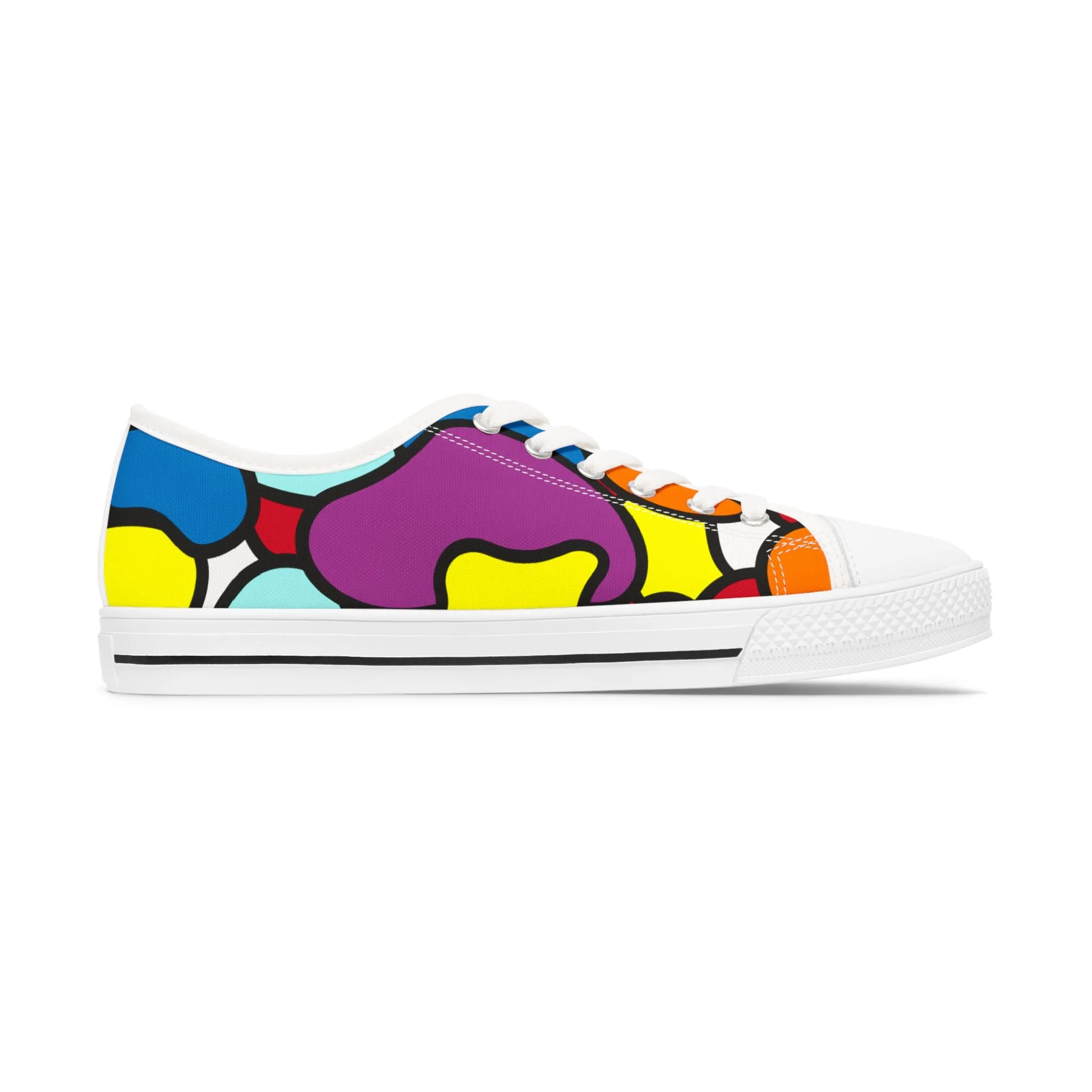 COLOR! – Stylische Damen Low Top Sneaker im eleganten Schwarz-Weiß-Design