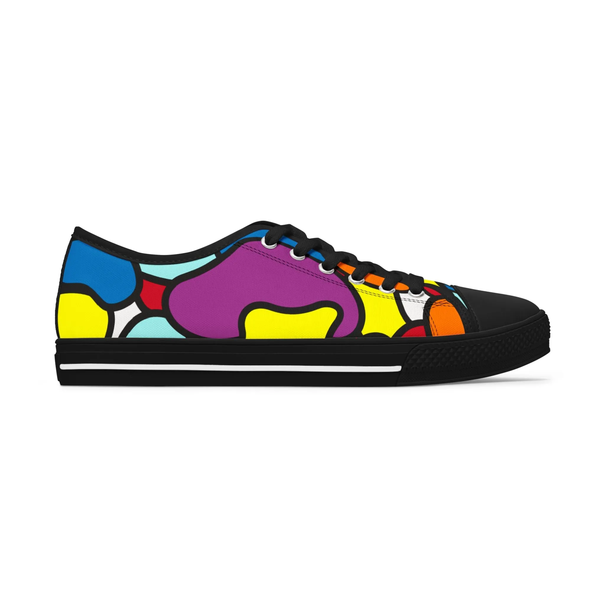 COLOR! – Stylische Damen Low Top Sneaker im eleganten Schwarz-Weiß-Design
