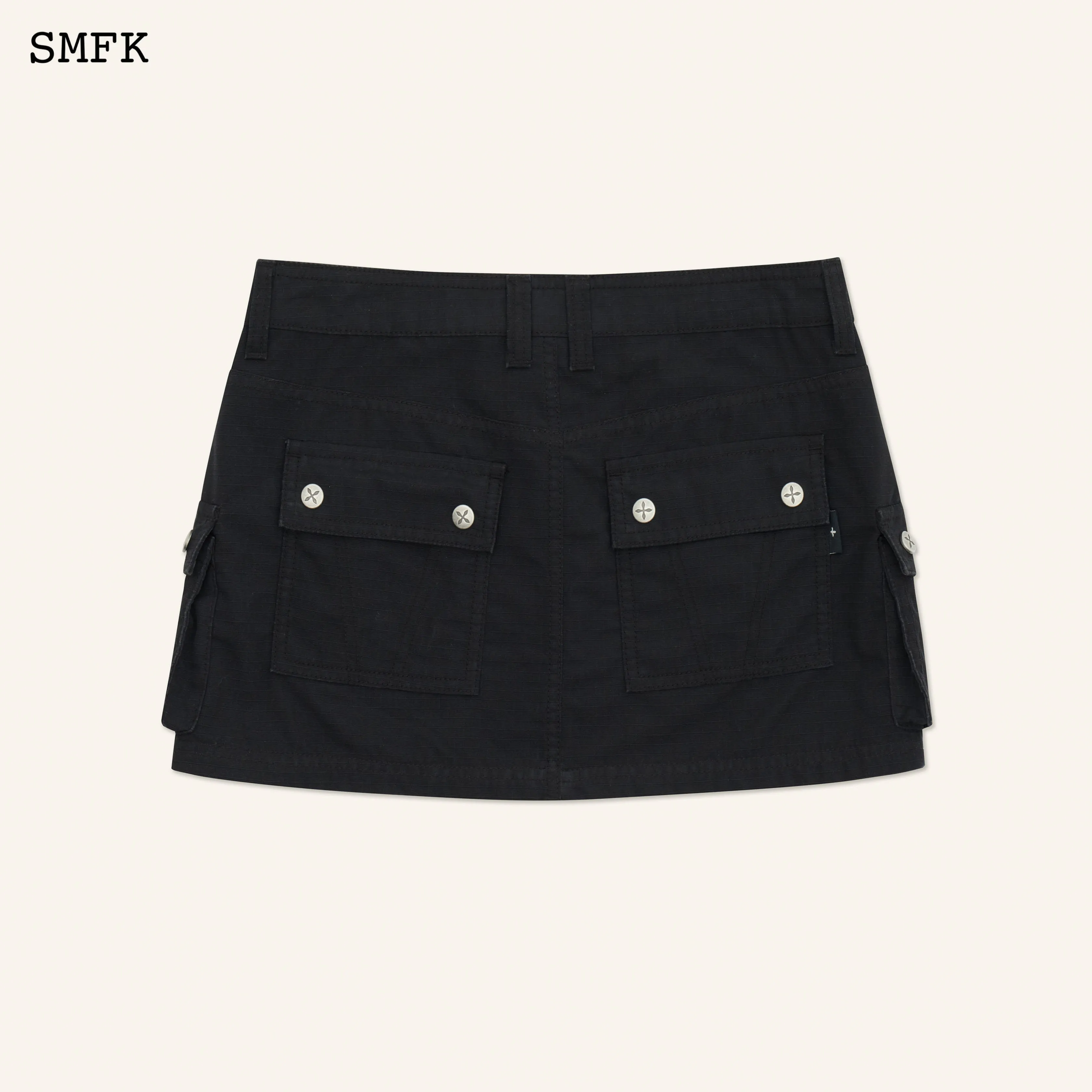 Compass Wild Tarpan Workwear Black Mini Skirt