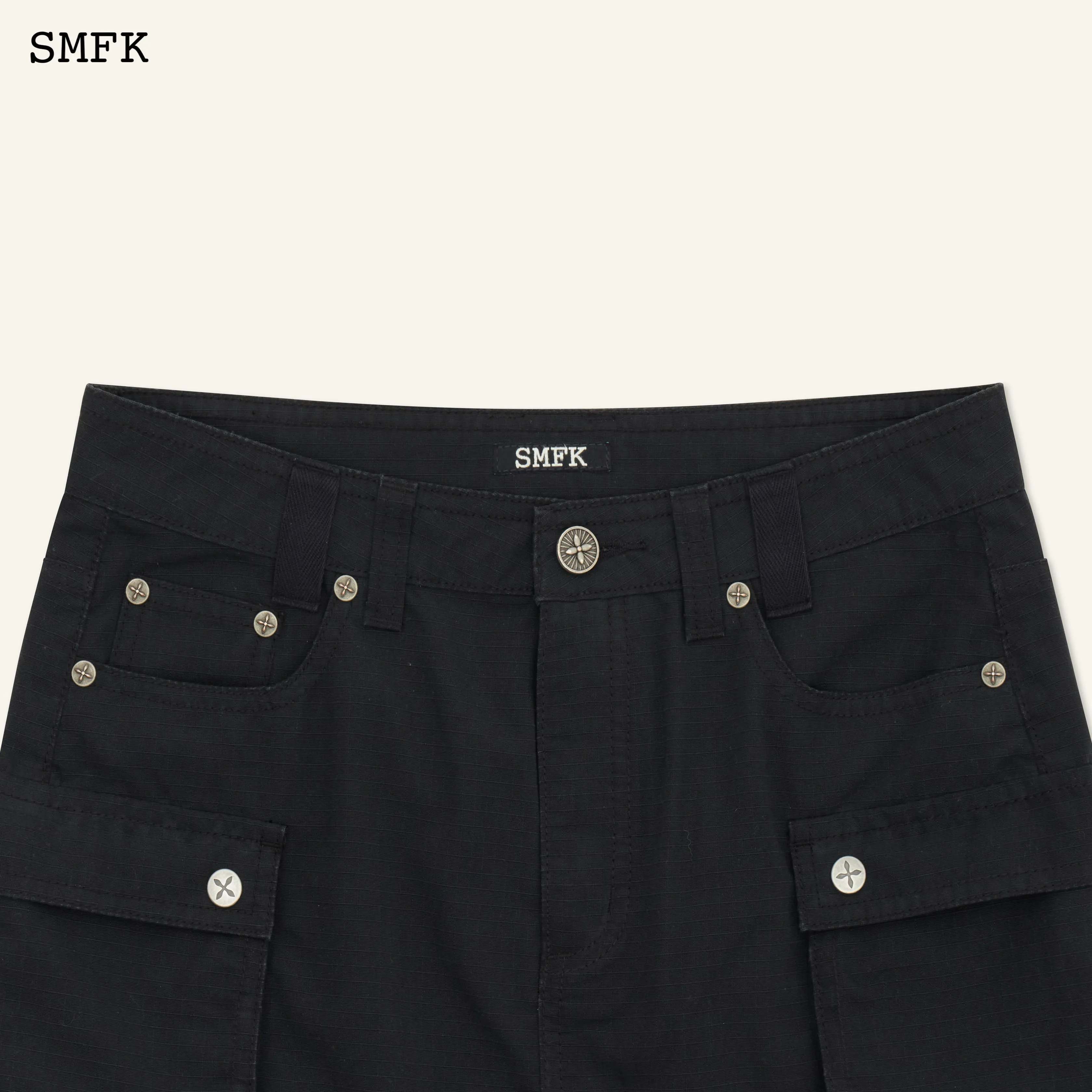 Compass Wild Tarpan Workwear Black Mini Skirt