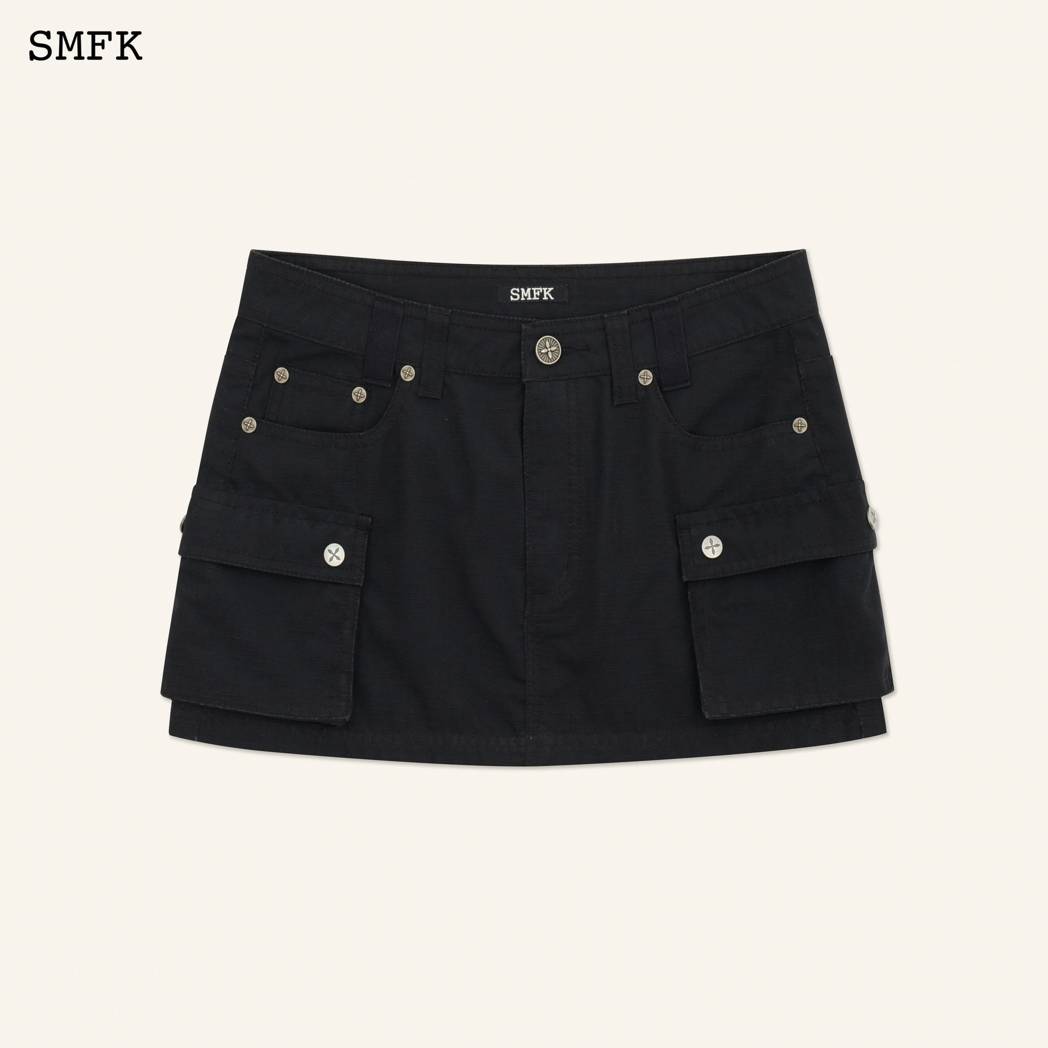 Compass Wild Tarpan Workwear Black Mini Skirt