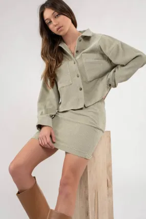 Corduroy Button Up Jacket