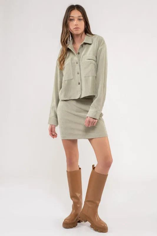 Corduroy Button Up Jacket