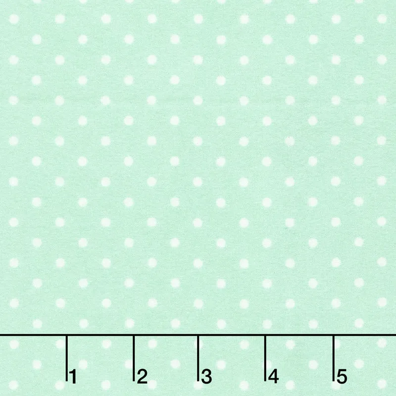 Cozy Cotton Flannels - Dot Mint Yardage