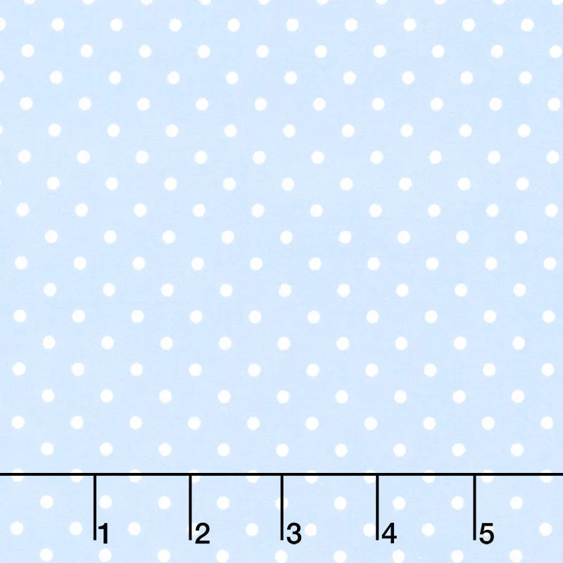 Cozy Cotton Flannels - Dots Cornflower Yardage