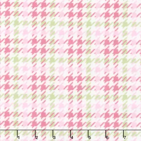 Cozy Cotton Flannels - Houndstooth Pink Yardage