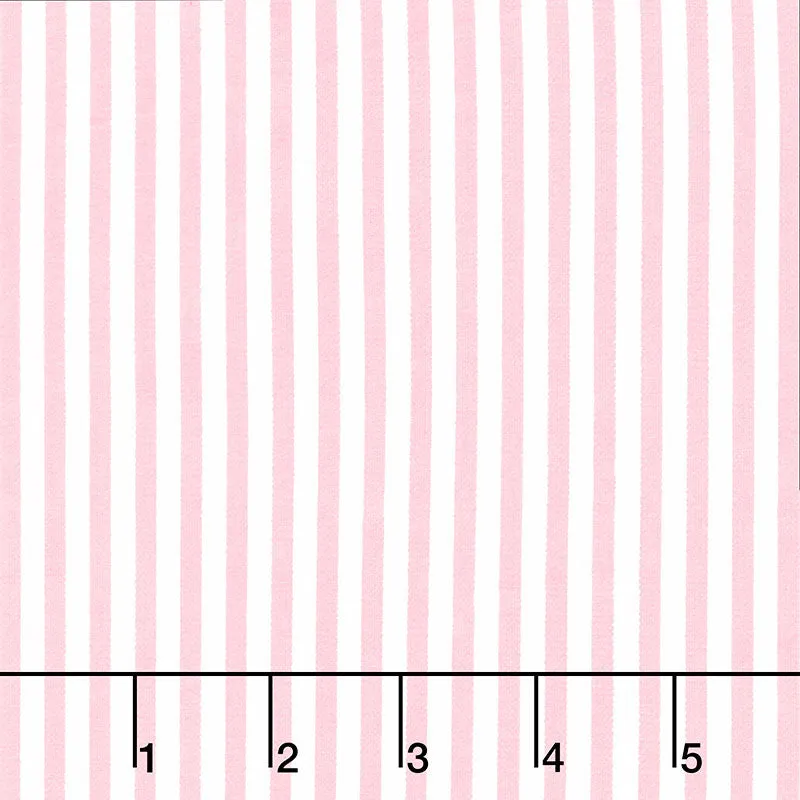 Cozy Cotton Flannels - Pink Petals ColorstoryStripes Pink Yardage