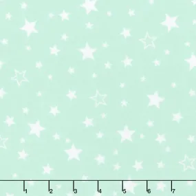 Cozy Cotton Flannels - Stars Seafoam Yardage