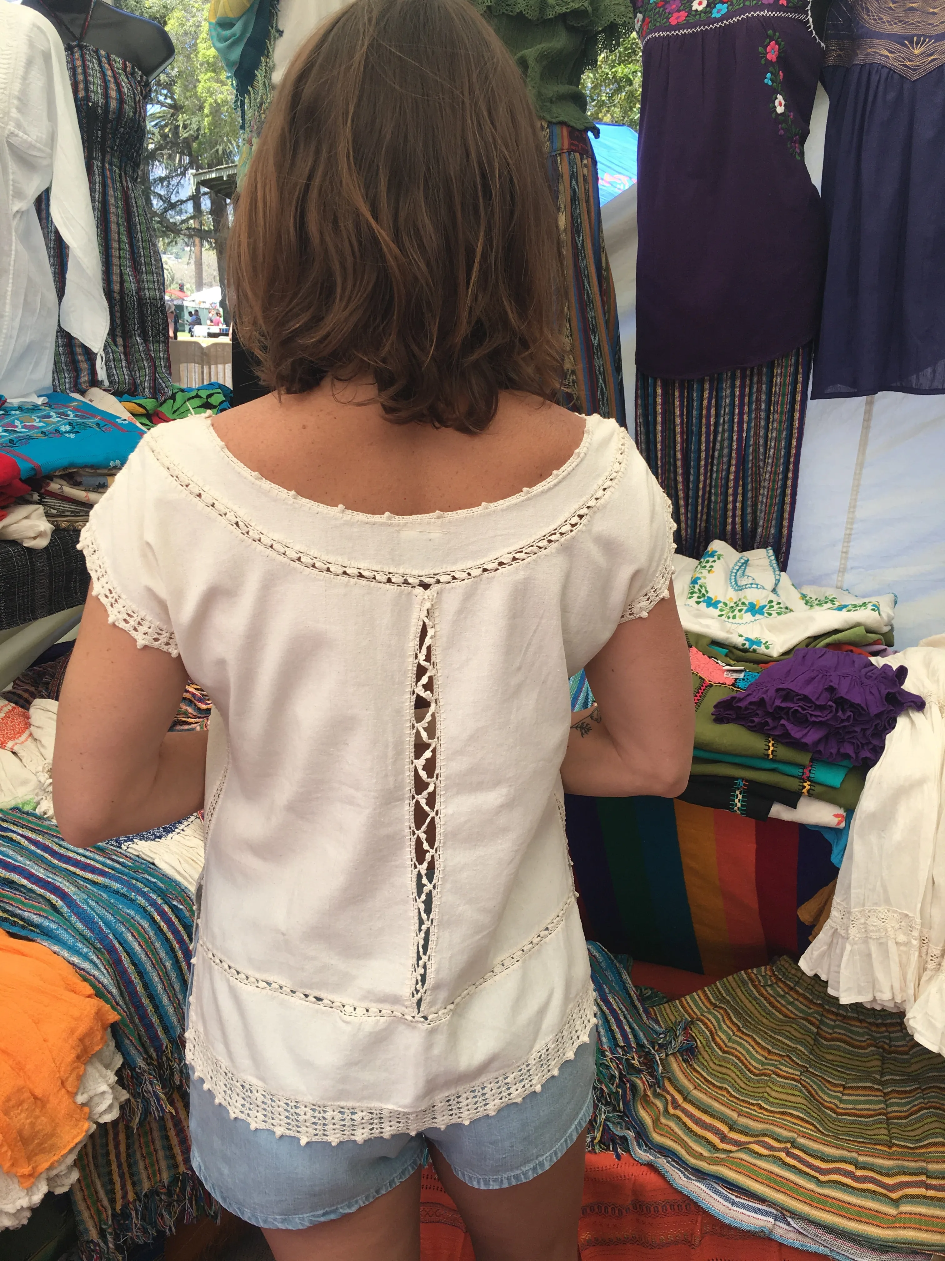 Damiana Elegant Crochet Organic Cotton Top