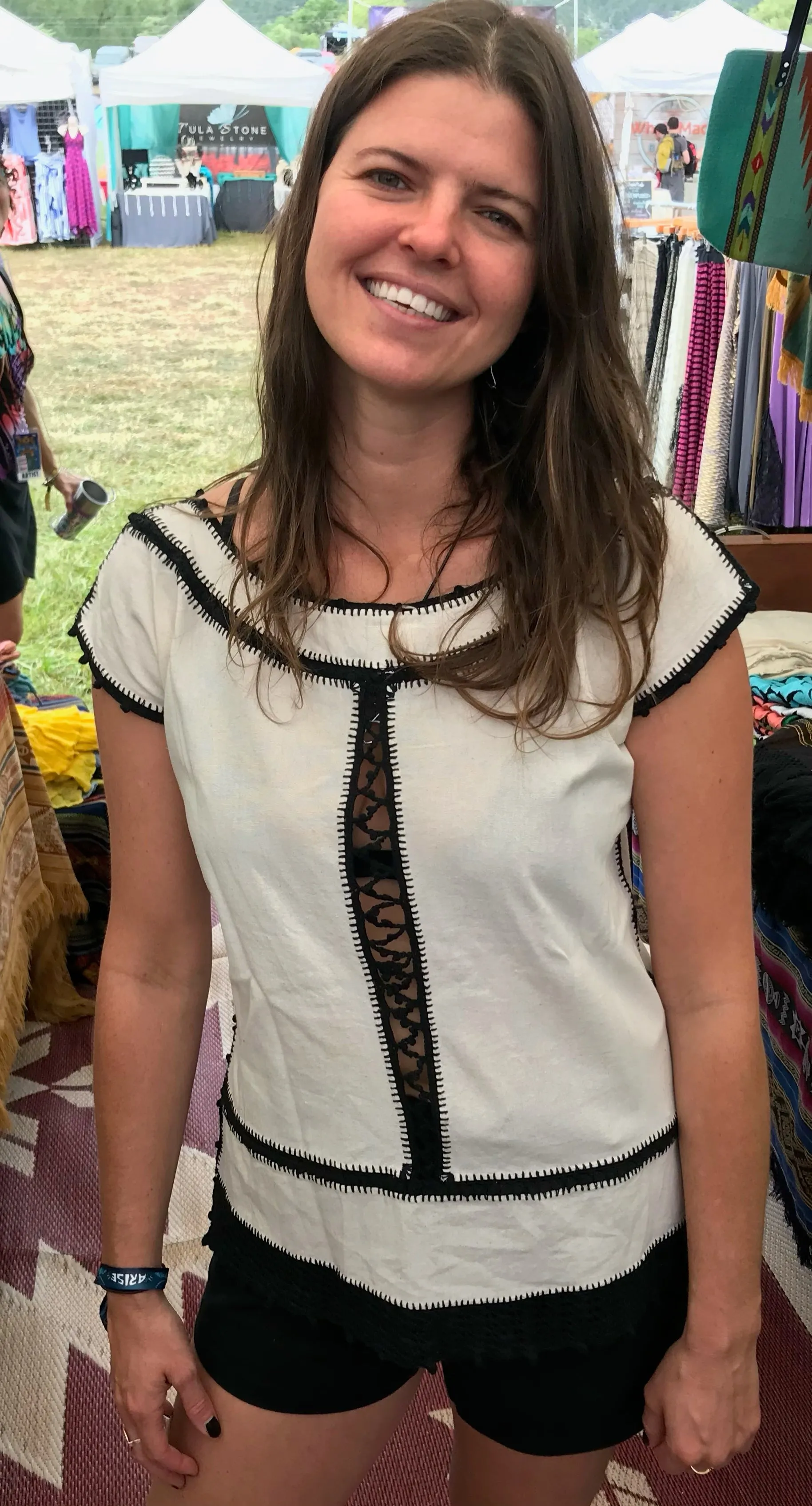 Damiana Elegant Crochet Organic Cotton Top