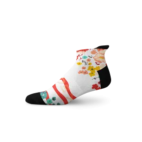 Ditsy White Tab Socks