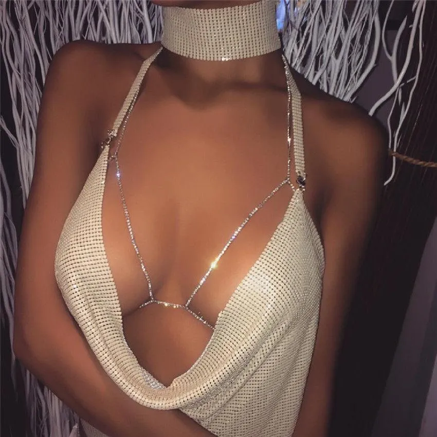 Elegant Sequined Sexy Club Top