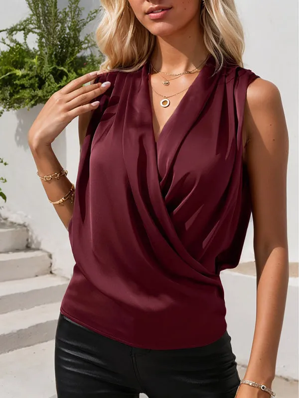 Elegant Sexy Sleeveless Shirt Tops