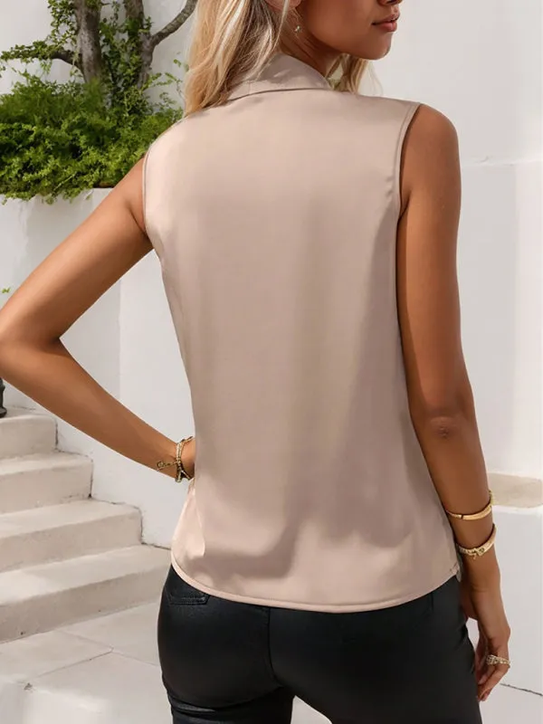 Elegant Sexy Sleeveless Shirt Tops