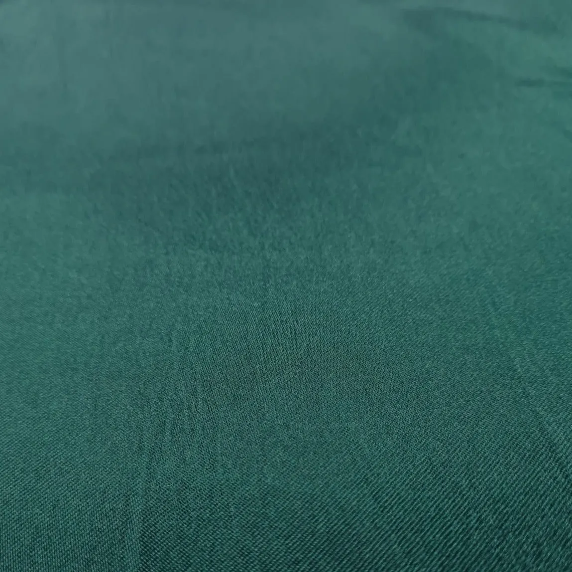 Emerald Dark Green Solid Satin Fabric