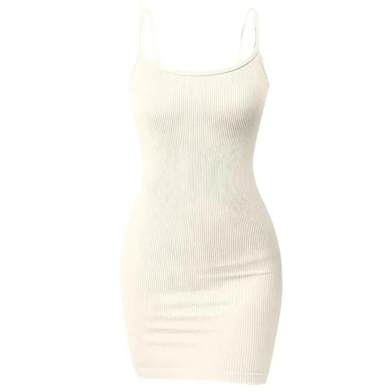 Evangeline - Sleek Ribbed Sleeveless Dress for Women