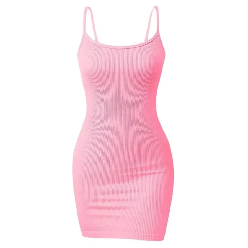 Evangeline - Sleek Ribbed Sleeveless Dress for Women