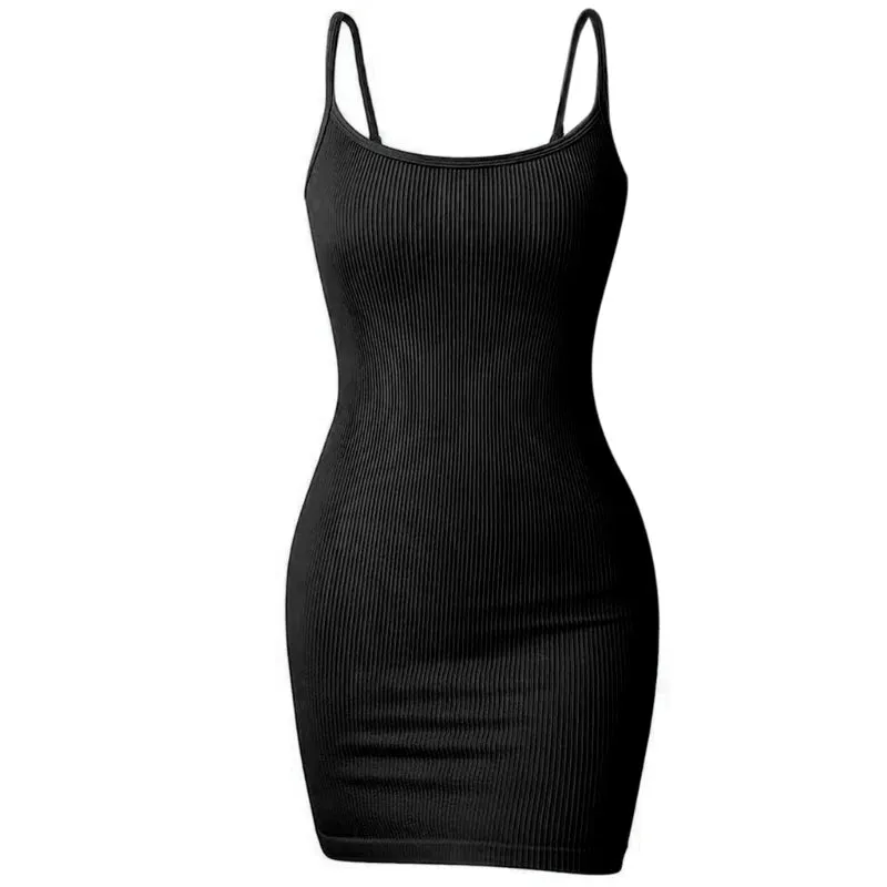 Evangeline - Sleek Ribbed Sleeveless Dress for Women