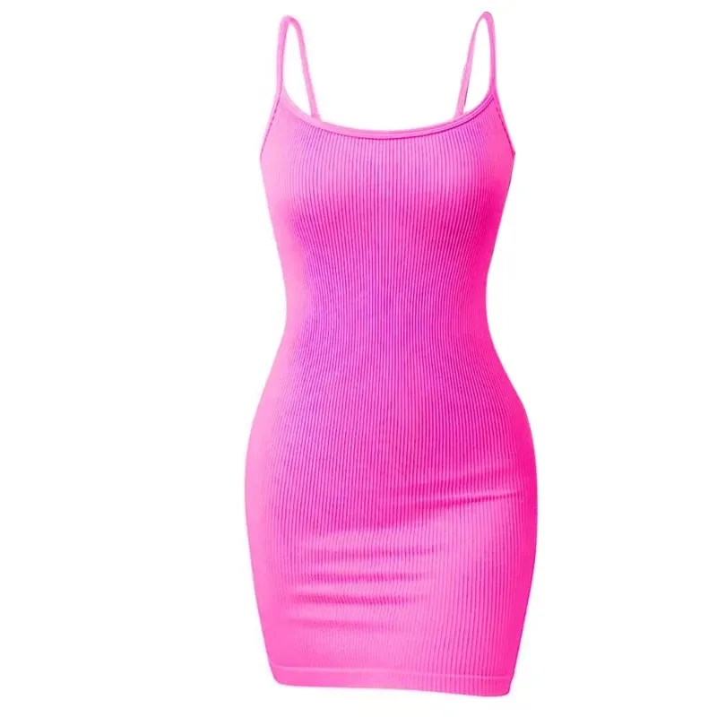 Evangeline - Sleek Ribbed Sleeveless Dress for Women