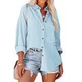 FashionSierra - Oversize Turn Down Collar Elegant Blouses