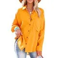 FashionSierra - Oversize Turn Down Collar Elegant Blouses