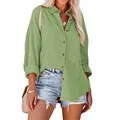 FashionSierra - Oversize Turn Down Collar Elegant Blouses