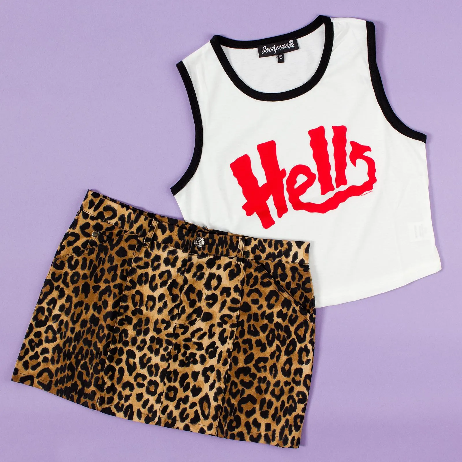 Five Pocket Leopard Womens Mini Skirt