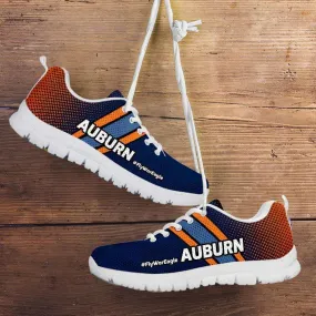 #FlyWarEagle Auburn Fan Mesh Fabric Running Shoes