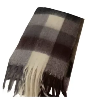 Halstørklæde Scarf Brown White Black scarves