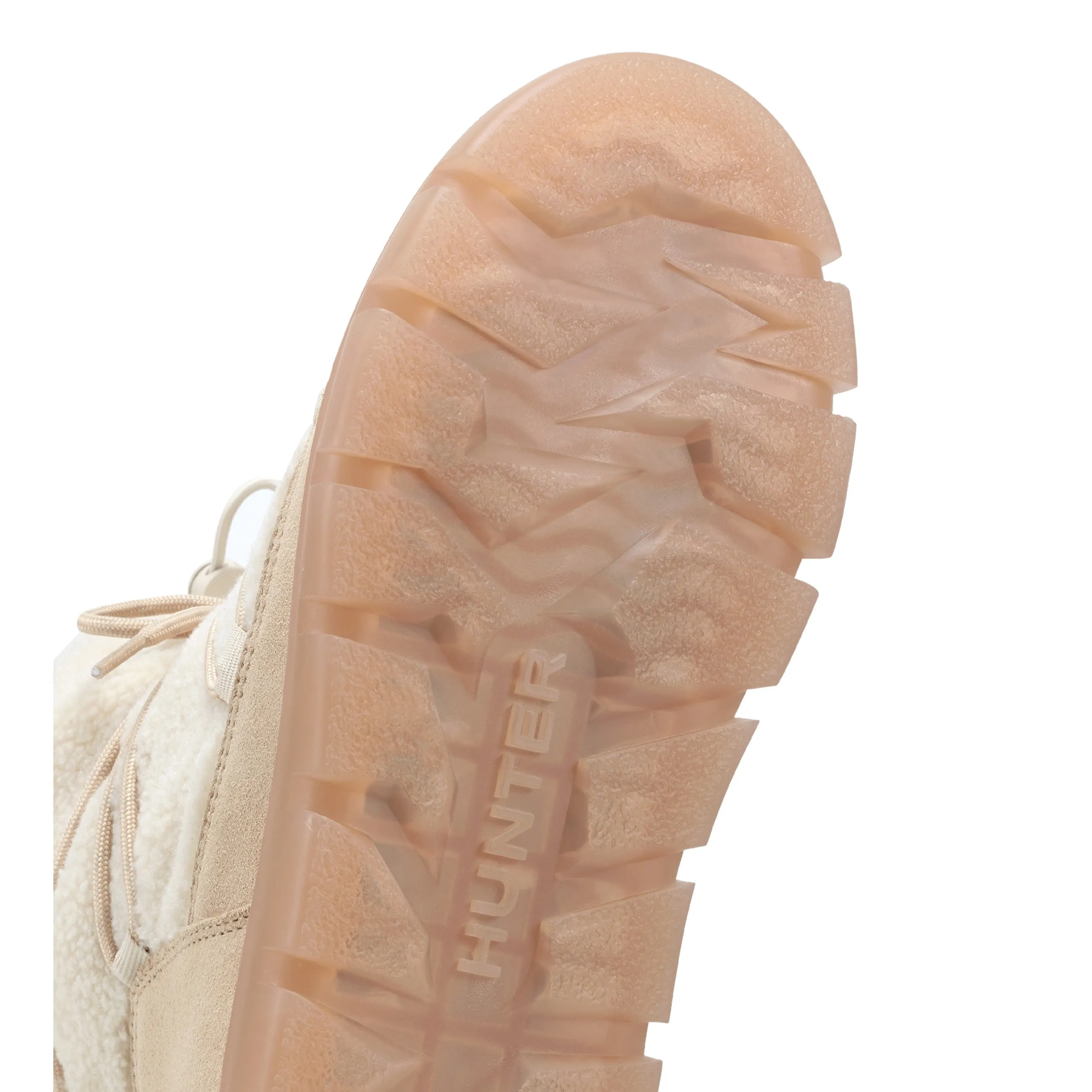 Hunter Women's Misty Lug Sole Insulated Waterproof Snow Booties Light Natural HWMISTY 110