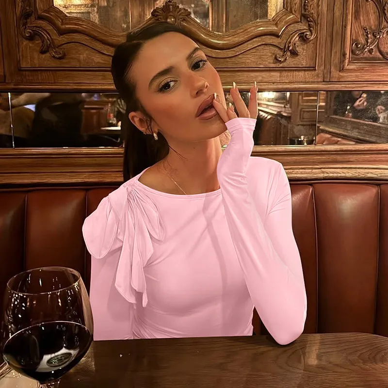 Jalynn Pleated Long Sleeve Top